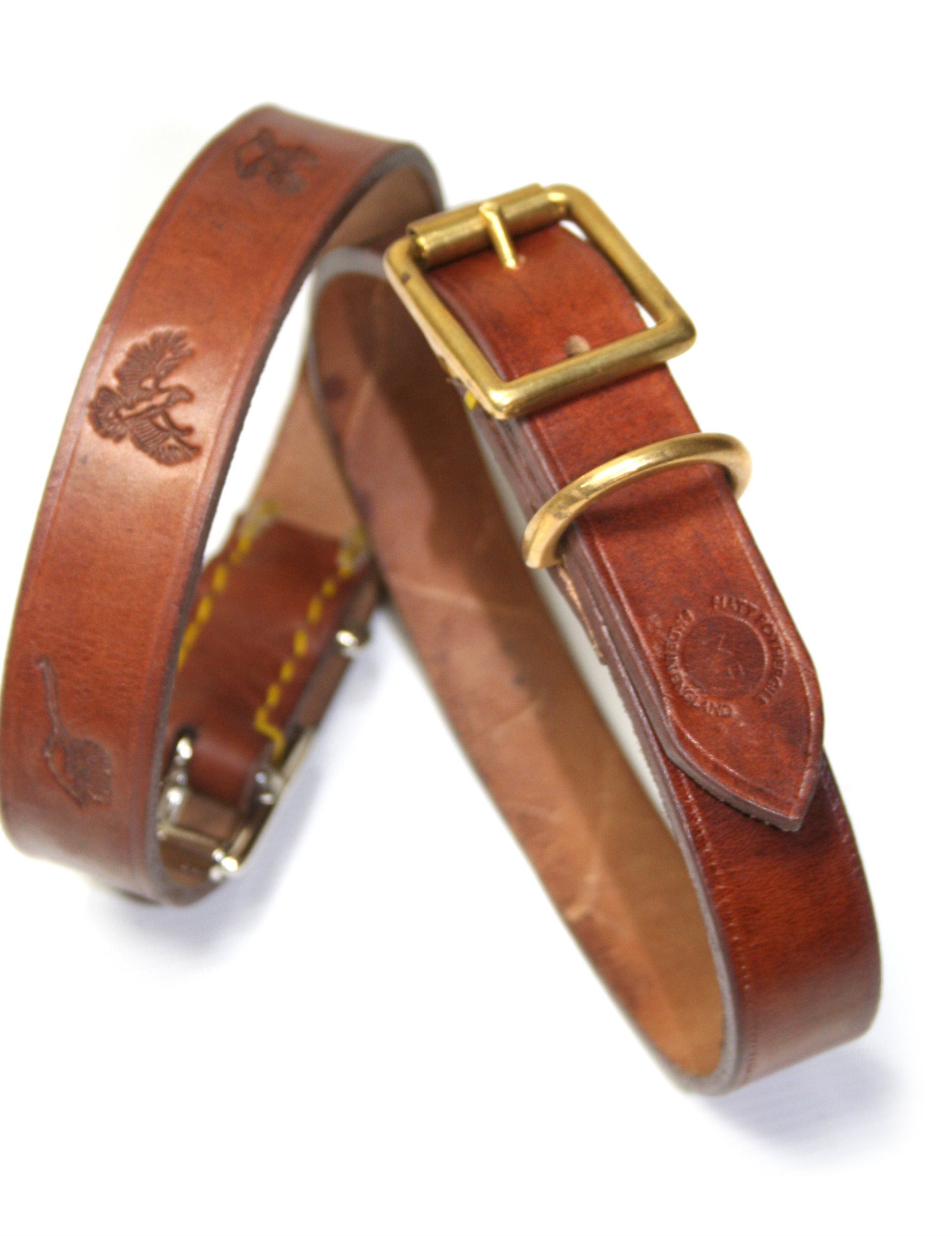 Oak Bark Hand Stitched Dog Collar 